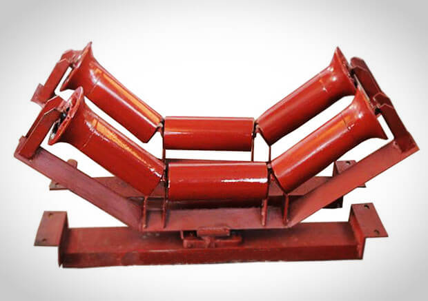 摩擦上調心支架托輥組